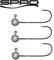 Spro Round Jighead HD Jig 90-3 Jighaken zum Gummifischangeln, Jigköpfe, Bleikopf zum Jiggen, Angelhaken für Gummiköder, Größe:28g / gr. 4/0