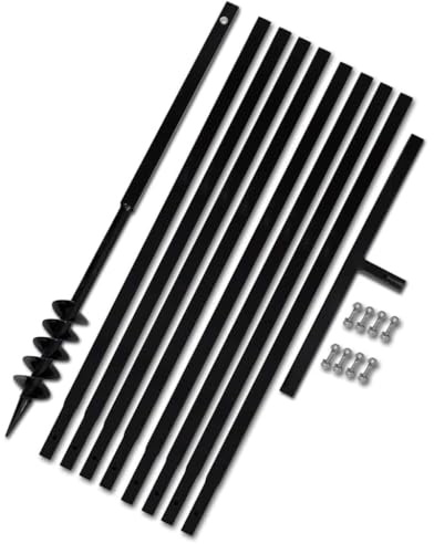 vidaXL Erdbohrer mit Griff 80 mm Verlängerungsrohr 9 m