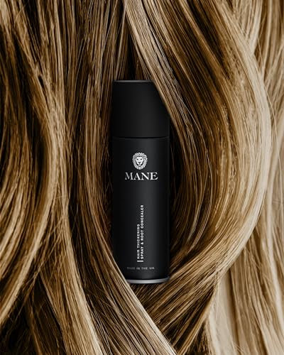 Mane UK Ltd Medium Brown Hair Thickening Spray for Hair Loss & Thinning, Conceal Roots