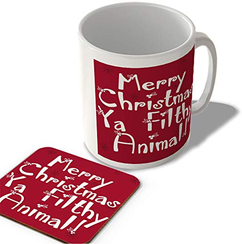 McMug - Merry Christmas Ya Filthy Animal! - Mug and Coaster Set, Ceramic, 11fl.oz.