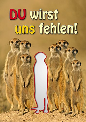 Edition Colibri Abschiedskarte XL Erdmännchen – Witzige Ruhestandskarte A4 zur Pensionierung und Verabschiedung von Kollegen