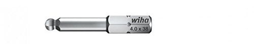 Wiha Bit Standard Sechskant-Kugelkopf, schwenkbar für schwer zugängliche Bereiche, 1/4 (01738) 4,0 mm x 38 mm