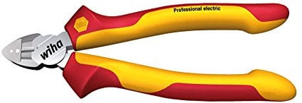 Wiha Abisolier-Seitenschneider Professional electric mit DynamicJoint® (einzigartige Gelenkkonstruktion für bessere Kraftübertragung) (26745) 160 mm Zange für Elektriker, VDE geprüft, stückgeprüft, stabil und robust