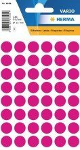 Herma Vielzwecketiketten pink 12 mm rund Papier matt 240 St.