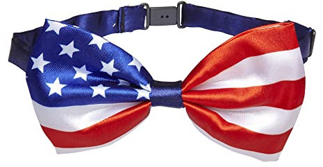 W WIDMANN MILANO Party Fashion 05734 - Fliege Amerika, Bowtie, USA, Kostüm, Accessoire, Karneval, Mottoparty