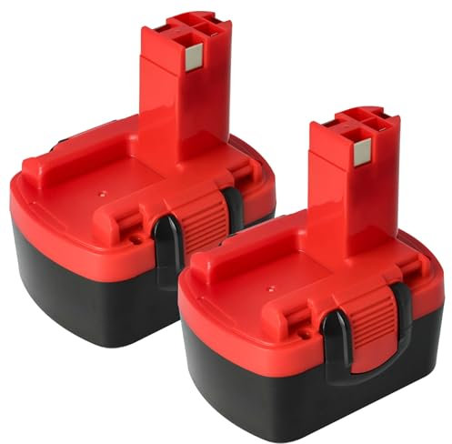 vhbw 2X Batterie Compatible avec Bosch PSR 140, PSR 14.4/N, PSR 14.4VE-2(/B), PSR 14.4, PSR 14.4-2 Outil électrique (1500 mAh, NiMH, 14,4 V)