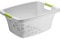 Rotho Flowers Wäschewanne 25l mit 2 Griffen, Kunststoff (PP) BPA-frei, grau/grün, 25l (50,5 x 38,3 x 21,8 cm)