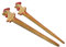 2 x Holz Blumenstecker Huhn