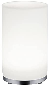Reality Leuchten LED Stimmungs-Tischleuchte John R52221106, Schirm Glas, inkl. 5.5 Watt RGB LED, 20,7 x 20,7 x 20,7 cm