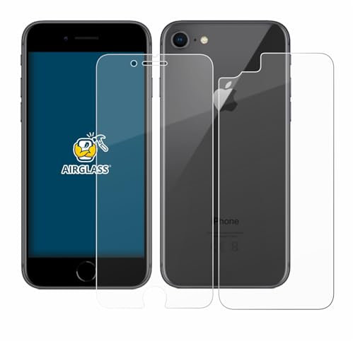 BROTECT Schutzglas für Apple iPhone 8 (Display+Rückseite) Schutzfolie Made in Germany Panzer Folie Glas Displayschutz [ 9H, Anti-Fingerprint]