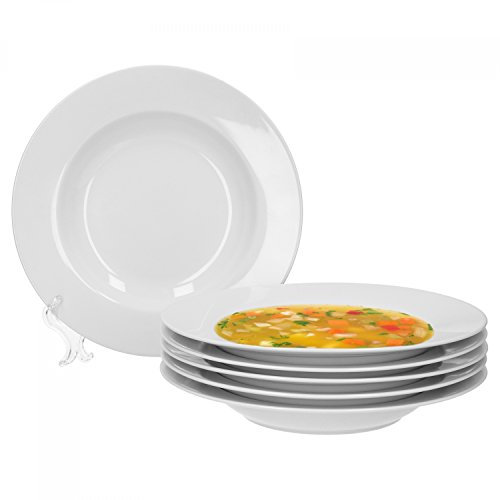 Van Well Trend – Juego de 6 platos hondos, gama de diámetro 23 cm blanco porcelana plato