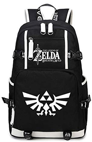 WANHONGYUE Spiel Backpack Student Schultasche Laptop Rucksäcke Freizeittasche Daypack Schwarz-1
