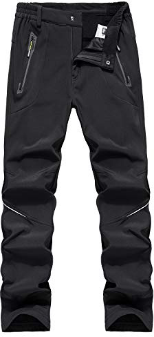BWBIKE Pantaloni Invernali da Uomo in Pile Spessi Caldi Caldi Pantaloni idrorepellenti Antivento Pantaloni da Trekking Pantaloni Soft Shell da Uomo