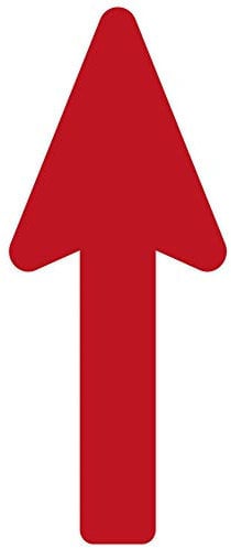 2 Stück Pfeile Farbe: Rot/Richtungsweiser - Fußbodenaufkleber (Pfeilgröße 400x160 mm) / Kennzeichnung der Laufrichtung in Gängen/Sperrung von Bereichen/Ladengeschäft/Büro