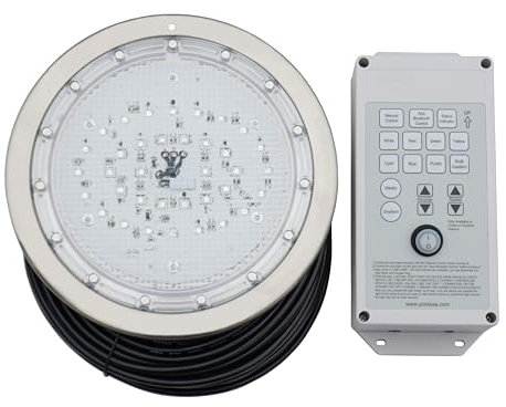 Poolexa - Luz LED de piscina de 10 pulgadas con cable de 100 pies para nicho húmedo, Iluminacion Bombilla LED Piscina