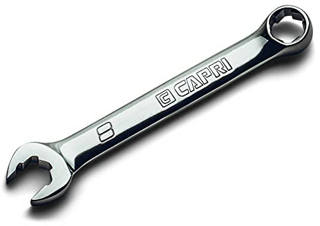 Capri Tools 8 mm WaveDrive Pro Stubby Ringmaulschlüssel für normale und abgerundete Schrauben