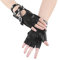 1 Paar Damen Punk Rock Nieten Handschuhe Fingerlose Gothic PU Leder Sexy Disco Tanz Handschuhe Halber Finger Fahren für Halloween Cosplay Rock-and-Roll Hip Hop Performance Party Pole Dance Motorrad