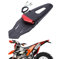 JMTBNO LED Motorrad Rücklicht E-geprüft mit Kennzeichen Halterung Rotem LED Bremslicht Weiße Kennzeichenbeleuchtung für Offroad-Motorräder Enduro Motocross Dirt Bikes (Rotes Glas)