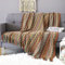 LumiSyne Gestrickte Decke Mit Quaste Hahnentritt Boho Kariert Kuscheldecke Strickdecke Tagesdecke Überwurf Couchdecke Dekorative Decke Für Sofa Bett 180x240cm