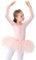 Kinder Ballettkleidung Tütü Ballettkleid Mädchen Baumwolle Balletttrikot Kurzarm Ballettanzug Tanzbody mit Rock (120 (110-120 cm, 4-5 Jahre), Rosa Langarm)