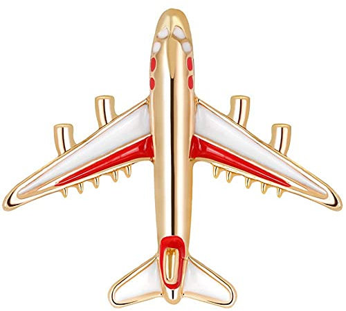 Froiny Flugzeug Brosche Pins Rote Blaue Luxus Marke Broschen Für Frauen Männer Kostüme Flugzeugbrosche