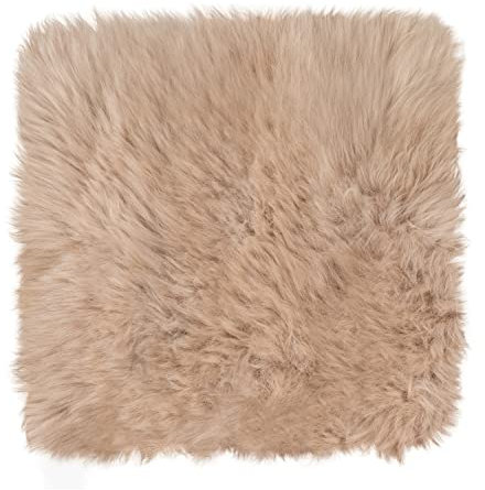 Sitzkissen aus Lammfell Farbe beige, Größe 40x40 cm
