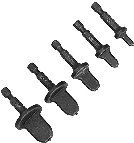 5 brocas de herramienta de swagging, tubo de cobre de vástago hexagonal de 1/4 pulgadas, tubo de herramienta de abocinado, kit de expansor de tubo de abocinado, para instalar el aire acondicionado