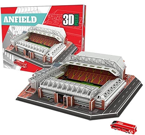 Georgie Porgy 3D Football Stadium Puzzle Toy DIY Building Model Kits Construction Sets (Anfield Stadium 113 Pieces)