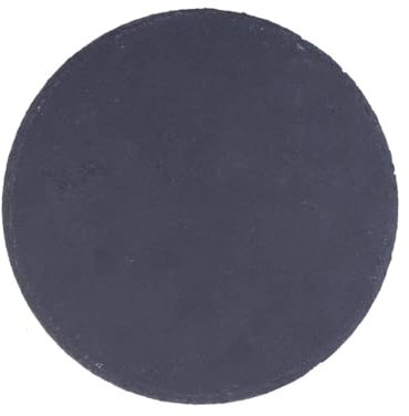 YARNOW Round Slate Cheese Board Natural Slate Cheese Plate Black Slate Serving Tray for Meat Dessert Appetizers (20CM, Black)