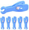 Pinze per piercing usa e getta, rotonde, con fessure per ago, clip blu, per piercing al naso, strumento per piercing personalizzato, 6 pezzi
