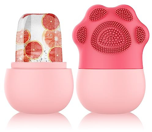 GeeRic Ice Roller,Silikon-Eis Gesichtsreinigungsbürste,GesichtGesichtsmassag,Facial Eisroller, Gesicht Straffung, Anti-Aging Falten Straffen Dunkle Ringe Reduzieren Muskelkater