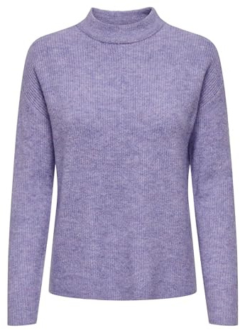 ONLY Women's Onlcamilla O-Neck L/S Noos KNT Pullover, Chinese Violet/Detail: Melange, XL