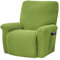 Topchances Stretch-Schonbezug für Liegestuhl, Couchbezug, rutschfester Sofa-Schonbezug, Möbelschutz mit elastischer Seitentasche an der Unterseite (Senfgrün)