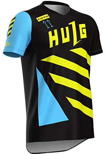 Mountainbike-Shirt,Fahrradtrikot Herren,rennrad Trikot Herren,Fahrradtrikot Herren Kurzarm,MTB Trikot,Atmungsaktives Material,Schnell Trocknend,antibakteriell (style-02,5XL)