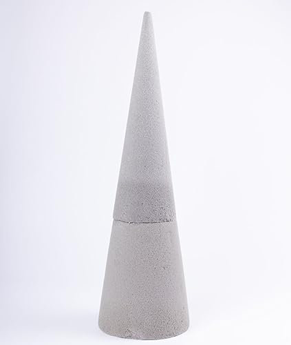 artplants.de Steckschaum Kegel ZOILA für Kunstblumen, grau, 60 cm, Ø 19 cm - Steckmasse Kegel