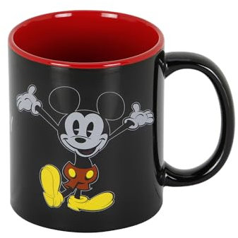 Micky Maus Face-Becher, Schwarz, 13 x 9,5 cm