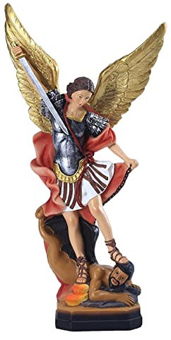 Fiorky Harz Engel Dämon Schlacht Statue Handwerk Europäische Engel Statue Kunst Heilige Engel Figuren Wohnkultur for Wohnzimmer