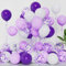White and Purple Balloons, 50Pcs 12Inch Latex With Confetti for Helium Birthday Party, Girls Baby Shower, Wedding, Carnival Celebration Decorations