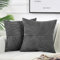 FDTERN 2er Set Dunkelgrau Kordsamt Kissenbezug 40x40CM Weich Moderne Dekorative Kissenbezüge Kissenhülle Dekokissenbezug Sofakissen Dekokissen Boho Deko für Sofa Schlafzimmer Wohnzimmer Balkon
