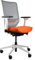 Trendoffice to-sync pro, ergonomischer Bürostuhl, mit Armlehnen, modernes Design, Homeoffice, umweltzertifiziert, by Dauphin (Weiß/Orange, Netz-Rückenlehne)