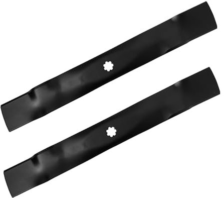 KOFINAM Lot de 2 lames de rechange pour tondeuse à gazon John Deere GY20850 GX22151 AM137328 AM141033 AM137333, compatible avec 105 115 125 135 LA100 LA105 LA110 LA115 LA120 pour 106. Tondeuse à pont