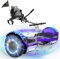 EVERCROSS 6,5 Hoverboards mit Sitz, Self Balance Scooter mit Bluetooth & LED, Hover Board mit Hoverkart mit 4Ah Batterie für Kinder Jügen Erwachsen