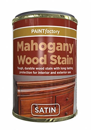 300ml Tin Paint Mahogany Wood Satin, Tough Durable Wood Satin with Long Lasting Protection for Interior and Exterior Use