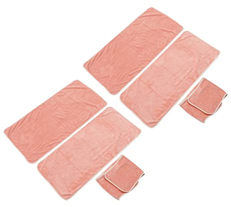 Haarhandtuch aus Superfaser, 2 Satz, Orange, für Frauen | Spa Kopftuch, Elastisch und Schnell Trocknend, Kissenhandtücher für Salonbedarf