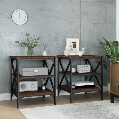 Gecheer Lot de 2 étagères de rangement multifonctionnelles pour salon, couloir, entrée, chambre à coucher, salle à manger 40 x 42 x 50 cm