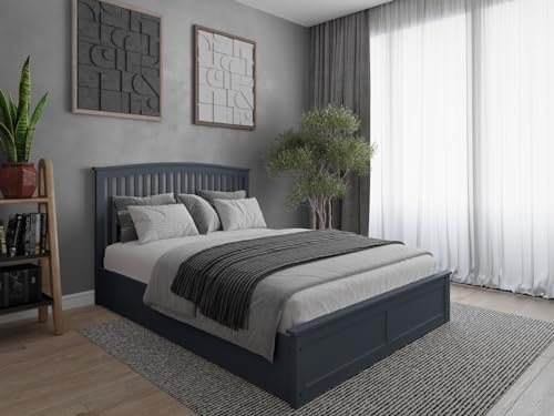 Flair Wharfedale Wooden Ottoman Double Bed - Grey