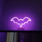 LED Neonschild in Lila, Batterie/USB Betrieben Neonlampe in Fledermausform mit Sockel für Schlafzimmer, Bar, Büro, Schreibtisch, Halloween-Dekoration (28 x 10 x 18 cm/11 x 3,9 x 7 Zoll)