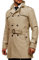 Runcati Trench pour homme Coupe ajustée Double boutonnage Manteau mi-long classique Business Casual Manteau automne coupe-vent, kaki, M