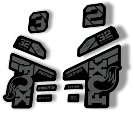 Fork Replacement Decal Sticker Compatibale for Fox 32 2021 Series Gray (Matte)