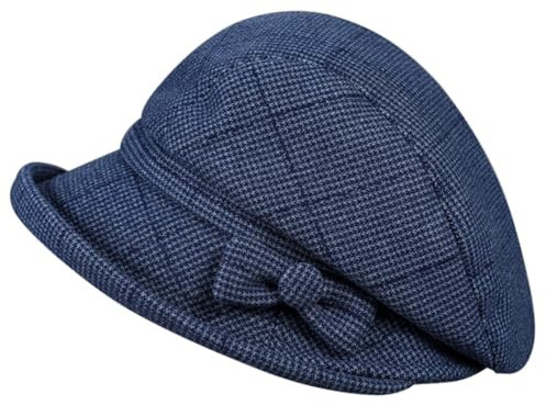 Accessoires Winter-Kuppel-Casual-Topfhut, Melone Fischerhut Größe 53 (Navy, M)